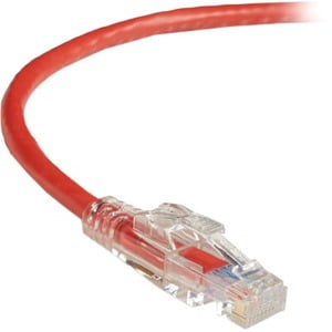 1-Ft. Utp Red 0.3-M Black Box Gigabase 3 Cat5e 350-Mhz Lockable Patch Cable 